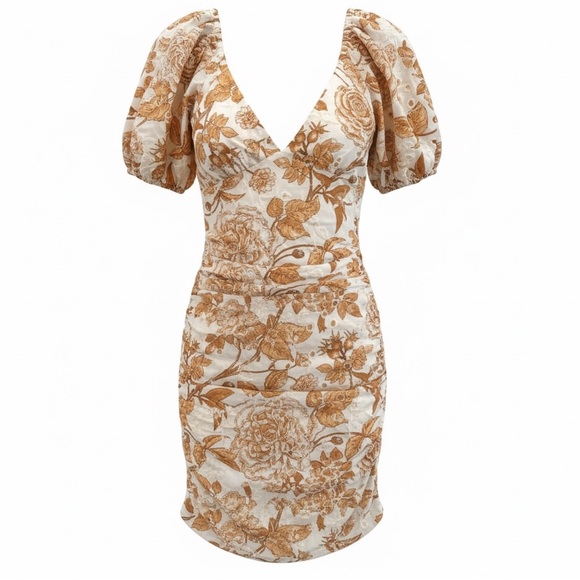 Hello Molly Dresses & Skirts - NWT Hello Molly Floral Mini Dress Puff Sleeve Backless XS